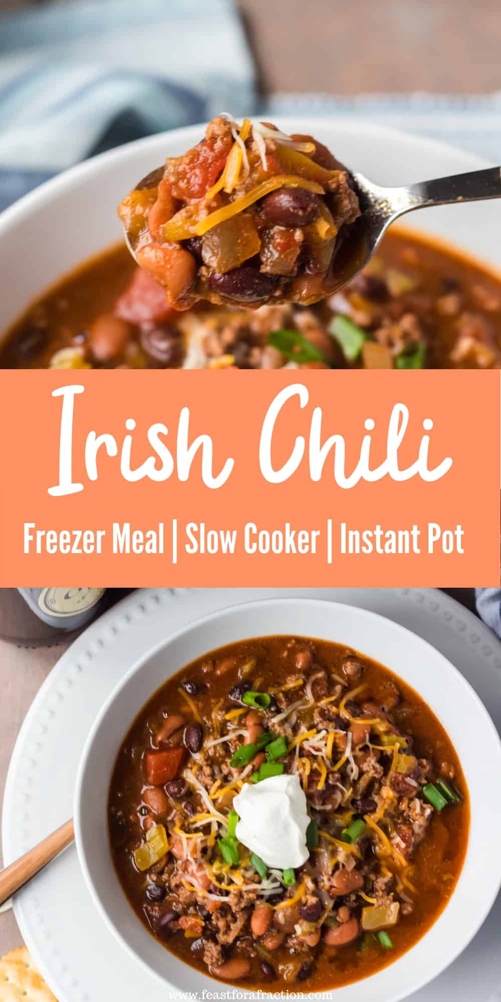 Easy Slow Cooker Guinness Chili (Crock Pot) - Feast for a Fraction