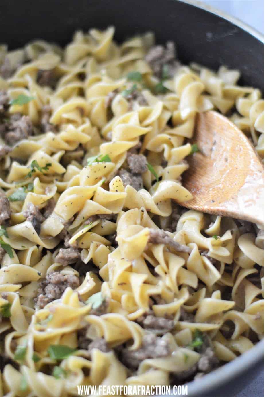 3-Ingredient Beef Stroganoff - Feast for a Fraction